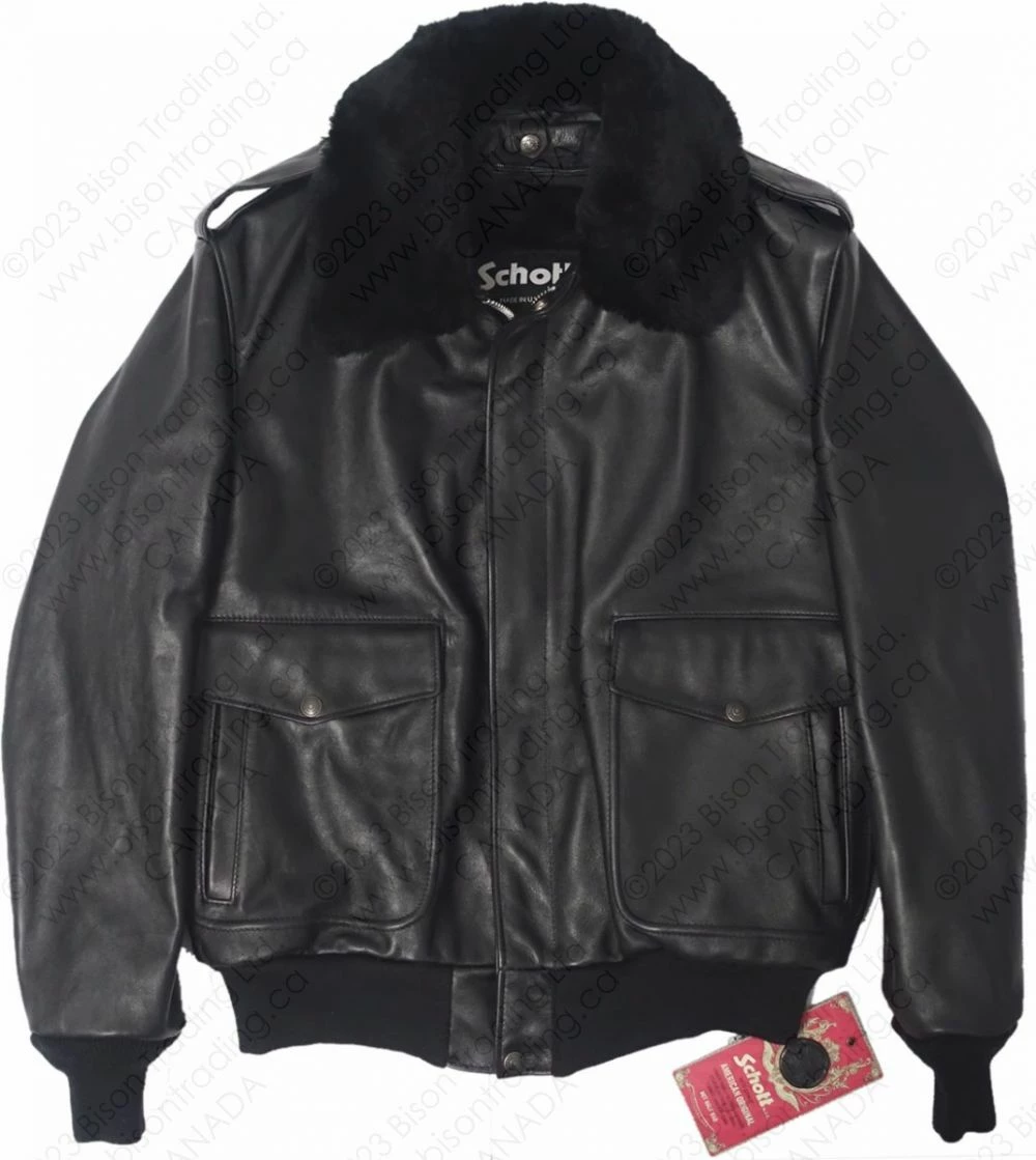 Schott NYC A-2 Naked Cowhide Leather Flight Jacket STYLE: 184SM 10 Schott NYC A-2 Naked Cowhide Leather Flight Jacket STYLE: 184SM - Image 8