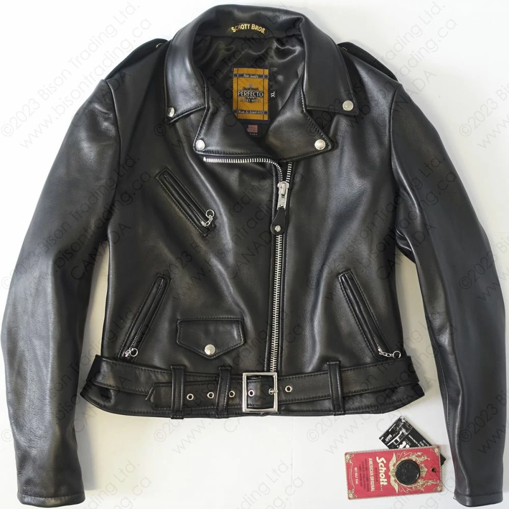 Schott NYC Women's Cropped Perfecto® In Lambskin Leather Jacket STYLE: 218W 5 Schott NYC Women's Cropped Perfecto® In Lambskin Leather Jacket STYLE: 218W - Image 3