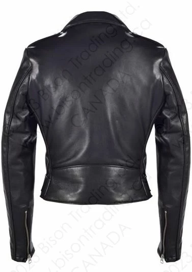 Schott NYC Women's Cropped Perfecto® In Lambskin Leather Jacket STYLE: 218W 4 Schott NYC Women's Cropped Perfecto® In Lambskin Leather Jacket STYLE: 218W - Image 2