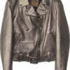 Schott NYC Women's Metallic Lambskin Cropped Perfecto® Jacket STYLE: 221W 2 Schott NYC Women's Metallic Lambskin Cropped Perfecto® Jacket STYLE: 221W -Bison Trading Shop schott 221w s 11