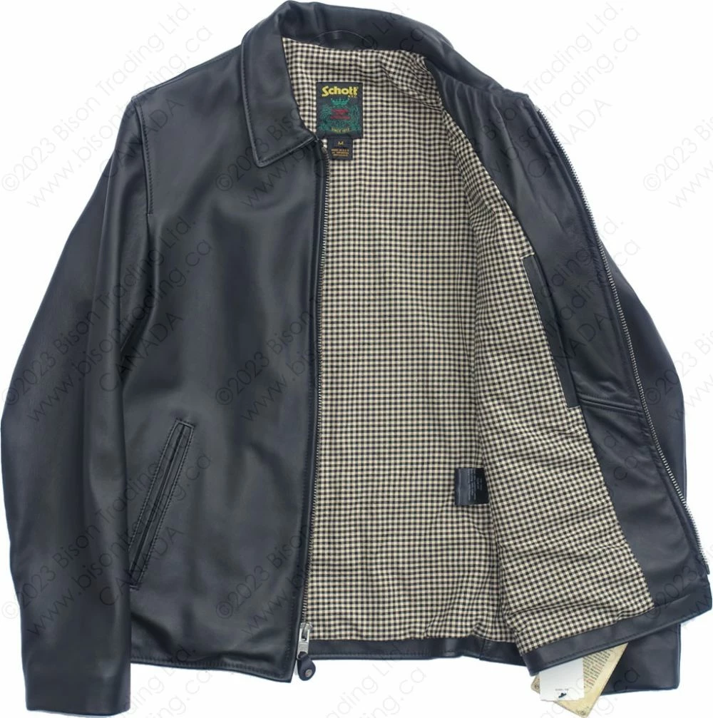 Schott NYC Waxy Lightweight Lambskin Delivery Jacket STYLE: 246 9 Schott NYC Waxy Lightweight Lambskin Delivery Jacket STYLE: 246 - Image 7