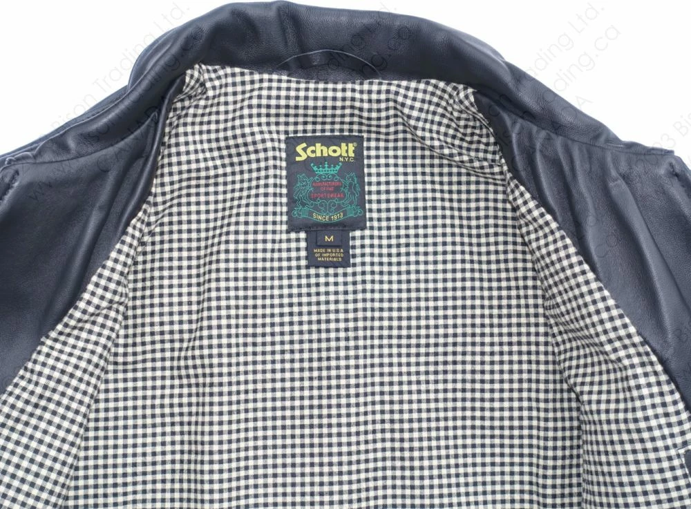 Schott NYC Waxy Lightweight Lambskin Delivery Jacket STYLE: 246 16 Schott NYC Waxy Lightweight Lambskin Delivery Jacket STYLE: 246 - Image 14