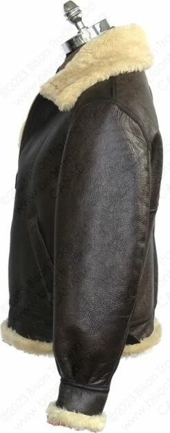 Schott NYC Classic B-3 Sheepskin Leather Bomber Jacket STYLE: 257S -Bison Trading Shop schott 257s brn 40 12