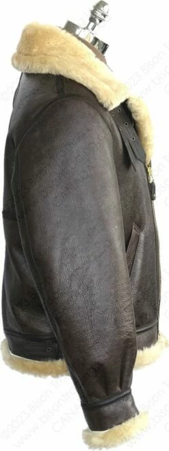 Schott NYC Classic B-3 Sheepskin Leather Bomber Jacket STYLE: 257S -Bison Trading Shop schott 257s brn 40 14