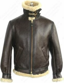 Schott NYC Classic B-3 Sheepskin Leather Bomber Jacket STYLE: 257S -Bison Trading Shop schott 257s brn 40 16