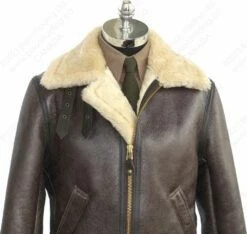Schott NYC Classic B-3 Sheepskin Leather Bomber Jacket STYLE: 257S -Bison Trading Shop schott 257s brn 40 18