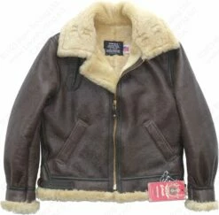 Schott NYC Classic B-3 Sheepskin Leather Bomber Jacket STYLE: 257S -Bison Trading Shop schott 257s brn 40 21