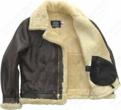 Schott NYC Classic B-3 Sheepskin Leather Bomber Jacket STYLE: 257S -Bison Trading Shop schott 257s brn 40 22