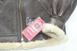 Schott NYC Classic B-3 Sheepskin Leather Bomber Jacket STYLE: 257S -Bison Trading Shop schott 257s brn 40 27