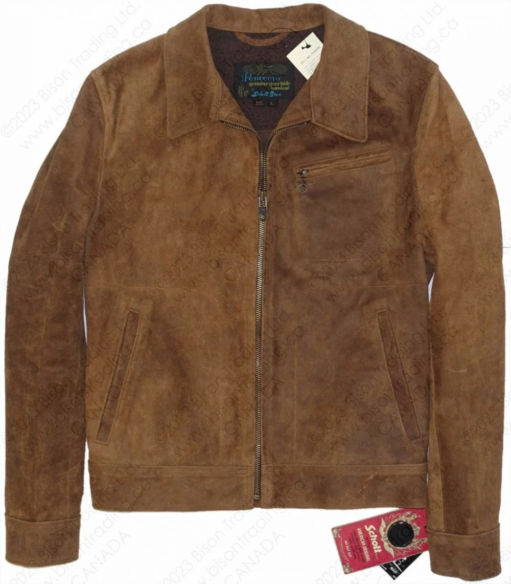 Schott NYC Duke Men's Unlined Rough Out Suede Jacket STYLE: 370 5 Schott NYC Duke Men's Unlined Rough Out Suede Jacket STYLE: 370 - Image 3