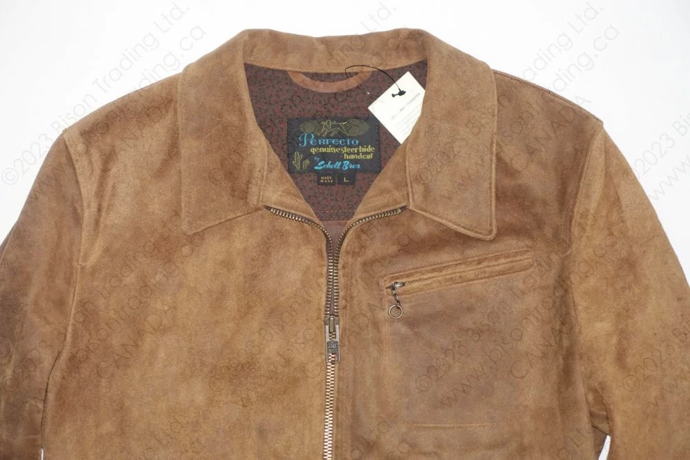 Schott NYC Duke Men's Unlined Rough Out Suede Jacket STYLE: 370 13 Schott NYC Duke Men's Unlined Rough Out Suede Jacket STYLE: 370 - Image 11