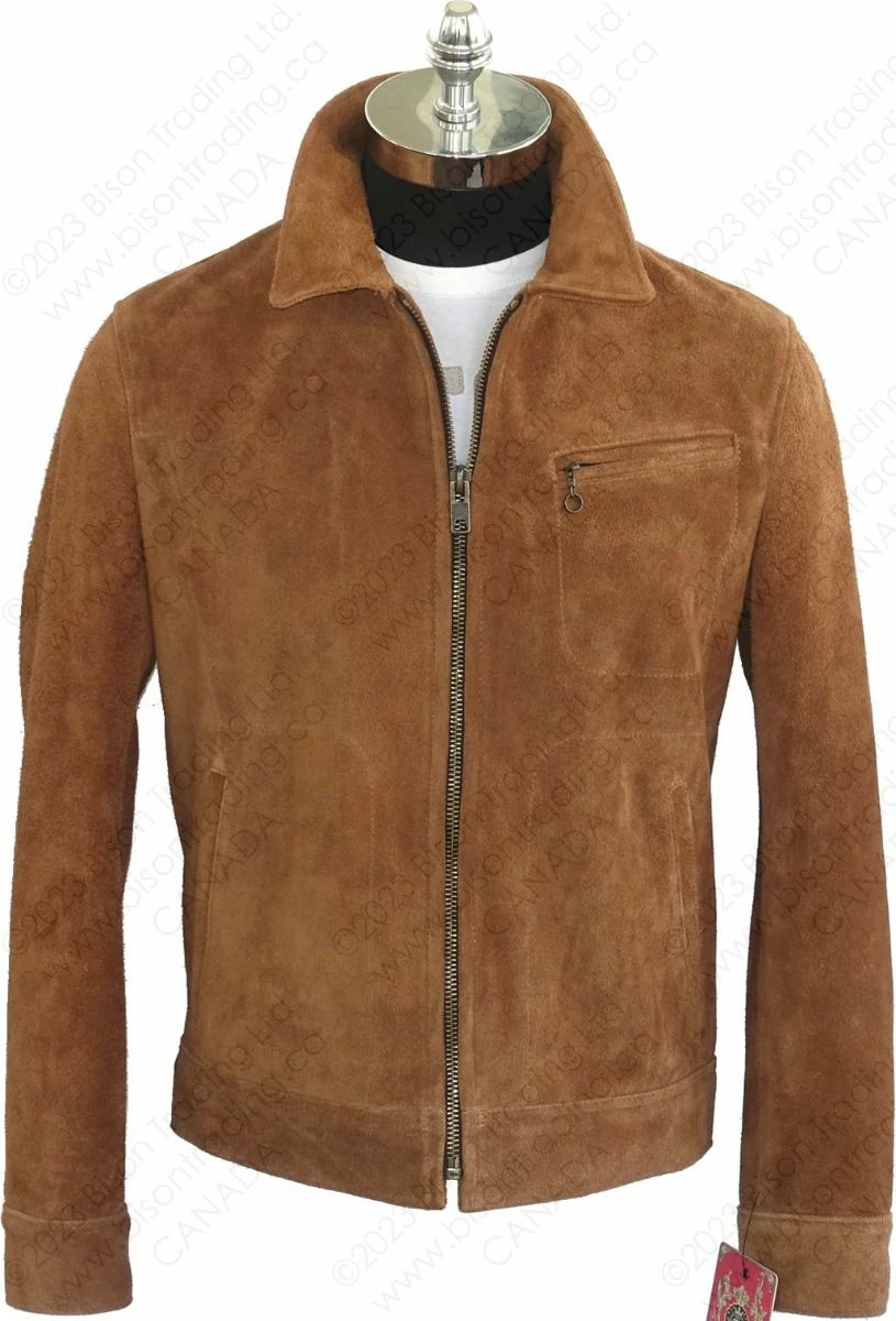 Schott NYC Unlined Rough Out Cowhide Jacket STYLE: 375 7 Schott NYC Unlined Rough Out Cowhide Jacket STYLE: 375 - Image 5