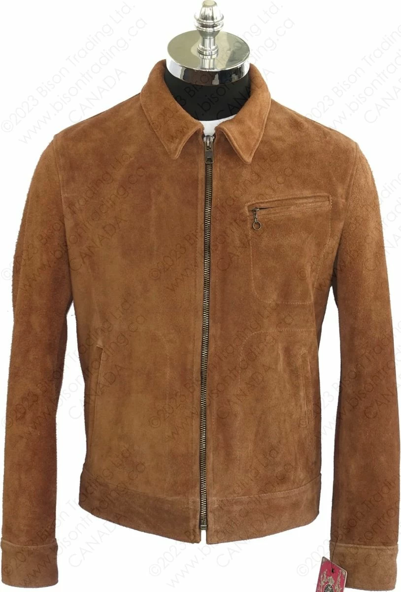 Schott NYC Unlined Rough Out Cowhide Jacket STYLE: 375 9 Schott NYC Unlined Rough Out Cowhide Jacket STYLE: 375 - Image 7
