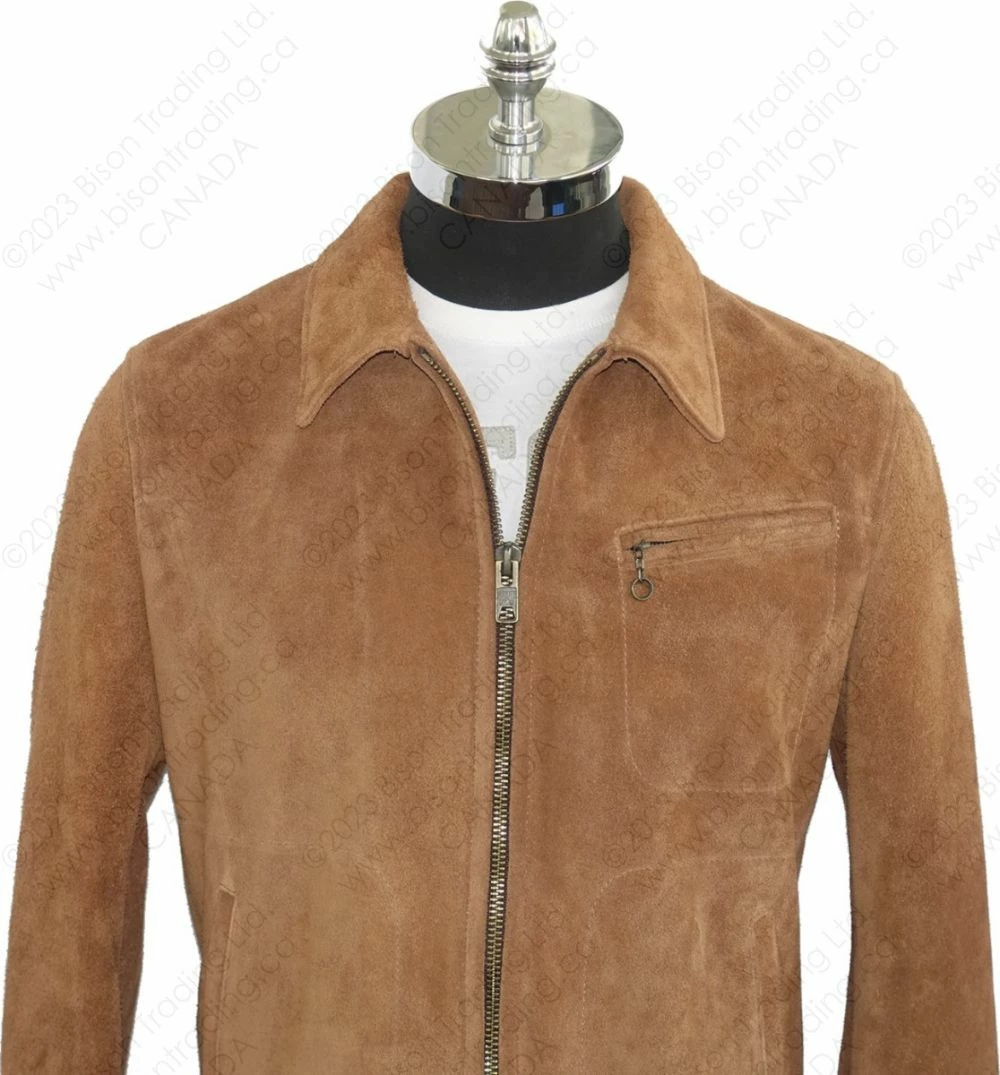 Schott NYC Unlined Rough Out Cowhide Jacket STYLE: 375 10 Schott NYC Unlined Rough Out Cowhide Jacket STYLE: 375 - Image 8