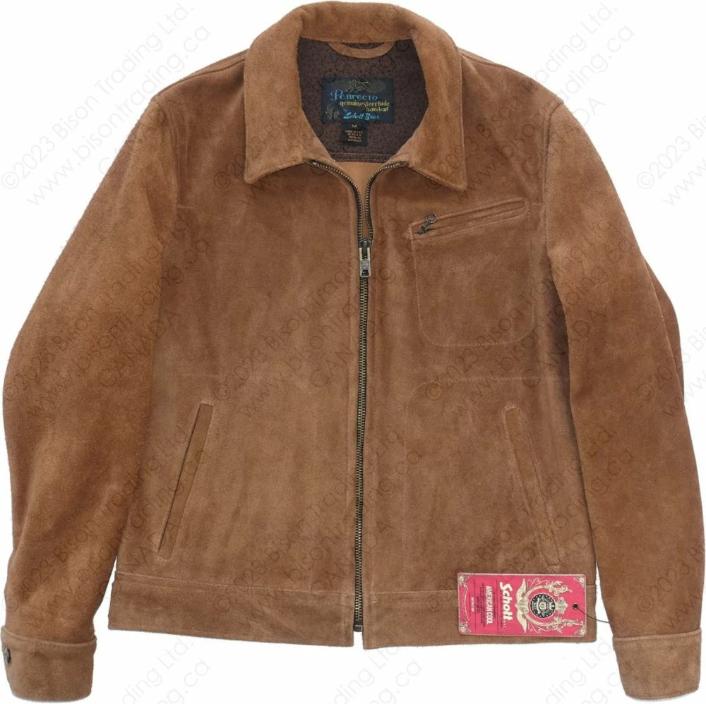 Schott NYC Unlined Rough Out Cowhide Jacket STYLE: 375 11 Schott NYC Unlined Rough Out Cowhide Jacket STYLE: 375 - Image 9
