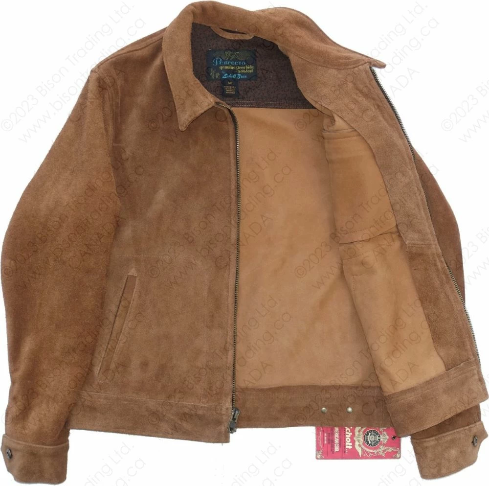 Schott NYC Unlined Rough Out Cowhide Jacket STYLE: 375 12 Schott NYC Unlined Rough Out Cowhide Jacket STYLE: 375 - Image 10