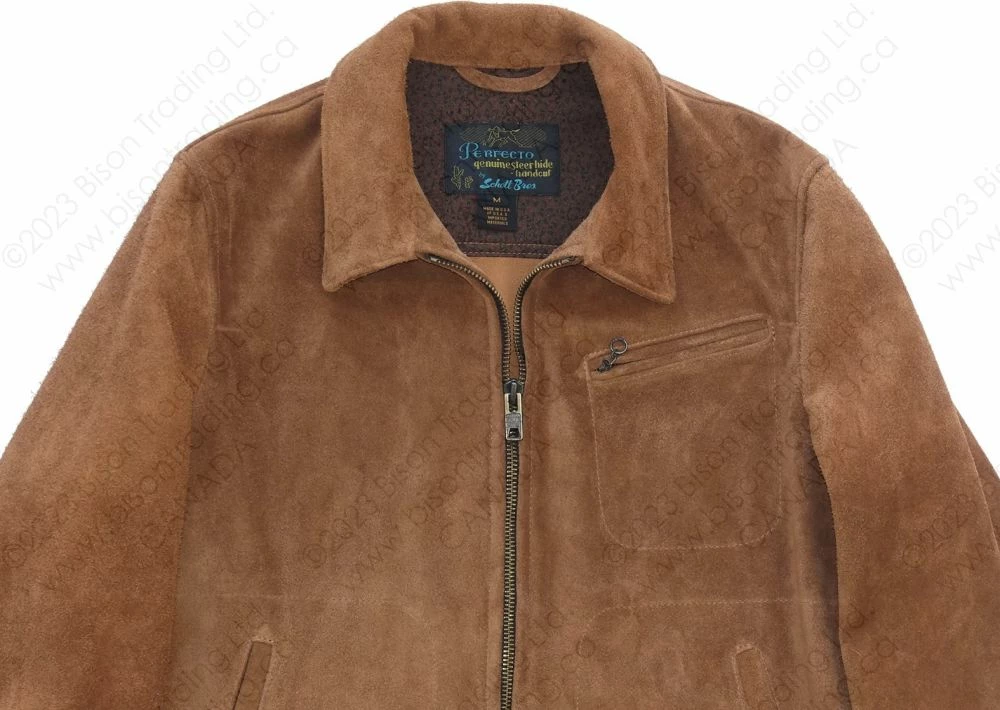 Schott NYC Unlined Rough Out Cowhide Jacket STYLE: 375 16 Schott NYC Unlined Rough Out Cowhide Jacket STYLE: 375 - Image 14