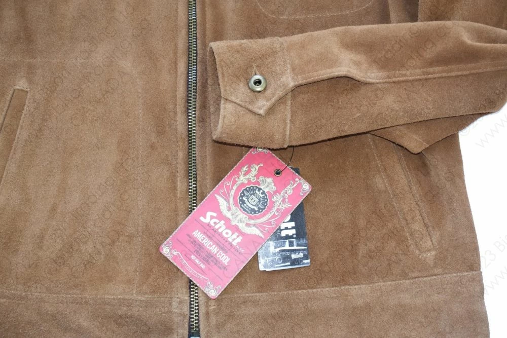 Schott NYC Unlined Rough Out Cowhide Jacket STYLE: 375 17 Schott NYC Unlined Rough Out Cowhide Jacket STYLE: 375 - Image 15