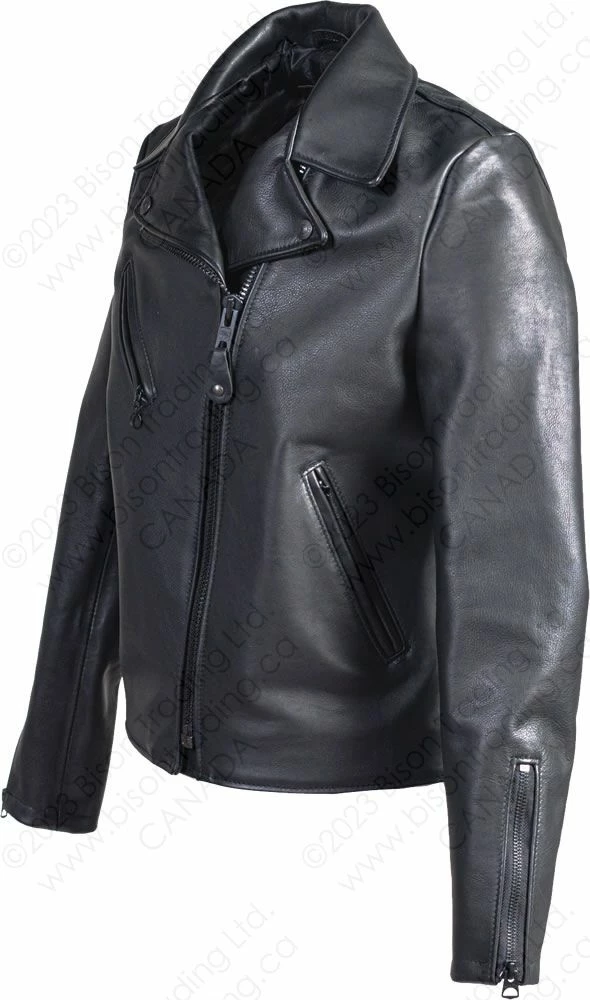 Schott NYC Women's Cowhide Moto Jacket STYLE: 503W 5 Schott NYC Women's Cowhide Moto Jacket STYLE: 503W - Image 3