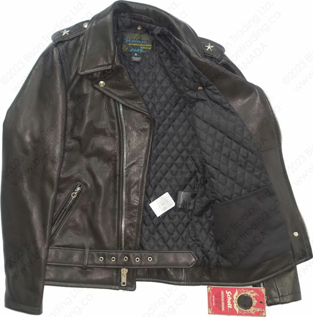 Schott NYC Waxy Natural Cowhide 50's Perfecto® Motorcycle Leather Jacket STYLE: 519 13 Schott NYC Waxy Natural Cowhide 50's Perfecto® Motorcycle Leather Jacket STYLE: 519 - Image 11