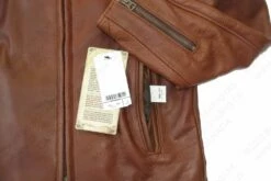 Schott NYC Waxed Natural Pebbled Cowhide Café Leather Jacket STYLE: 530 Brown 40 Schott NYC Waxed Natural Pebbled Cowhide Café Leather Jacket STYLE: 530 Brown -Bison Trading Shop schott 530 brn s 28