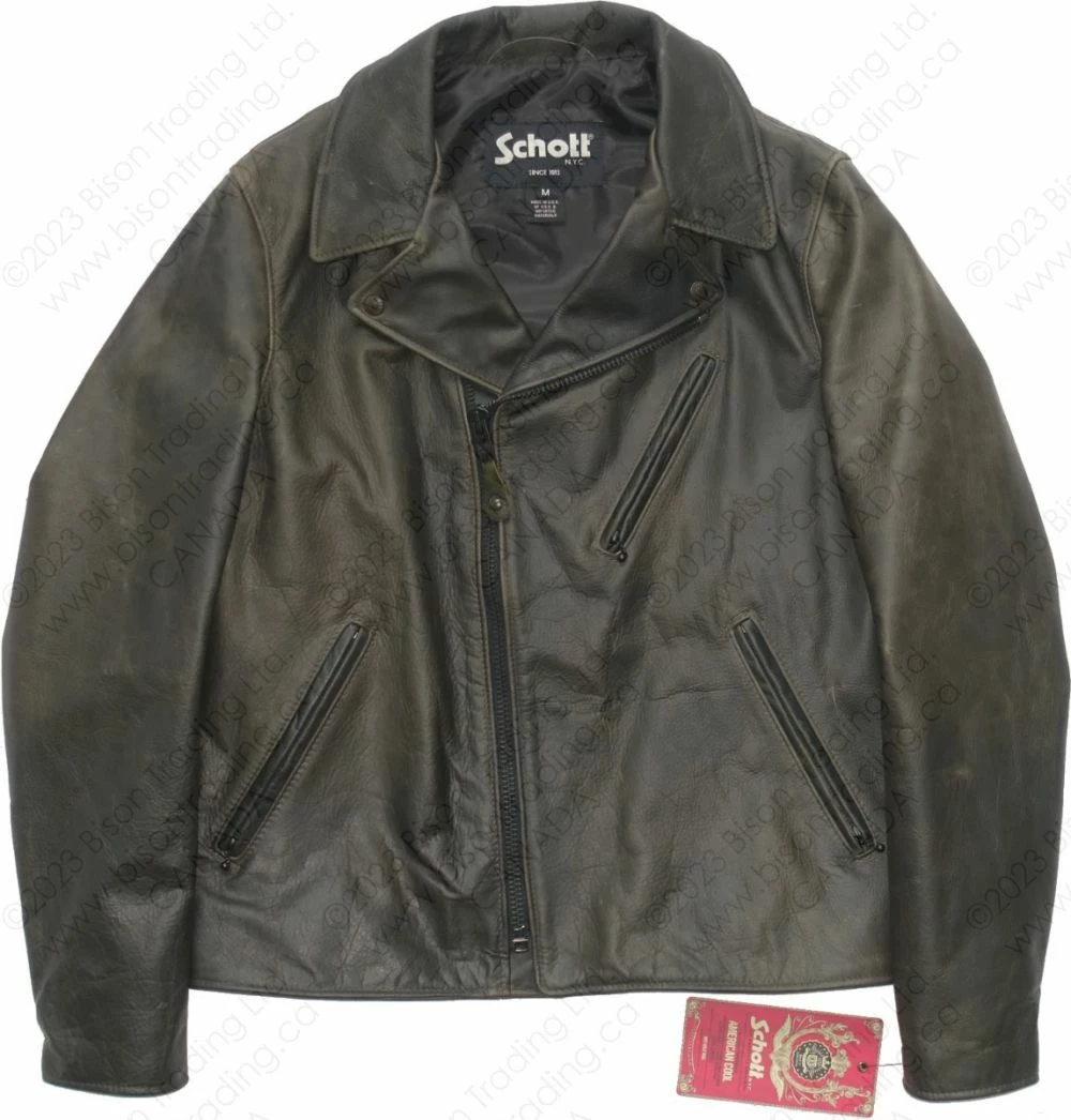 Schott NYC Men's Cowhide Motorcycle Jacket STYLE: 533 11 Schott NYC Men's Cowhide Motorcycle Jacket STYLE: 533 - Image 9