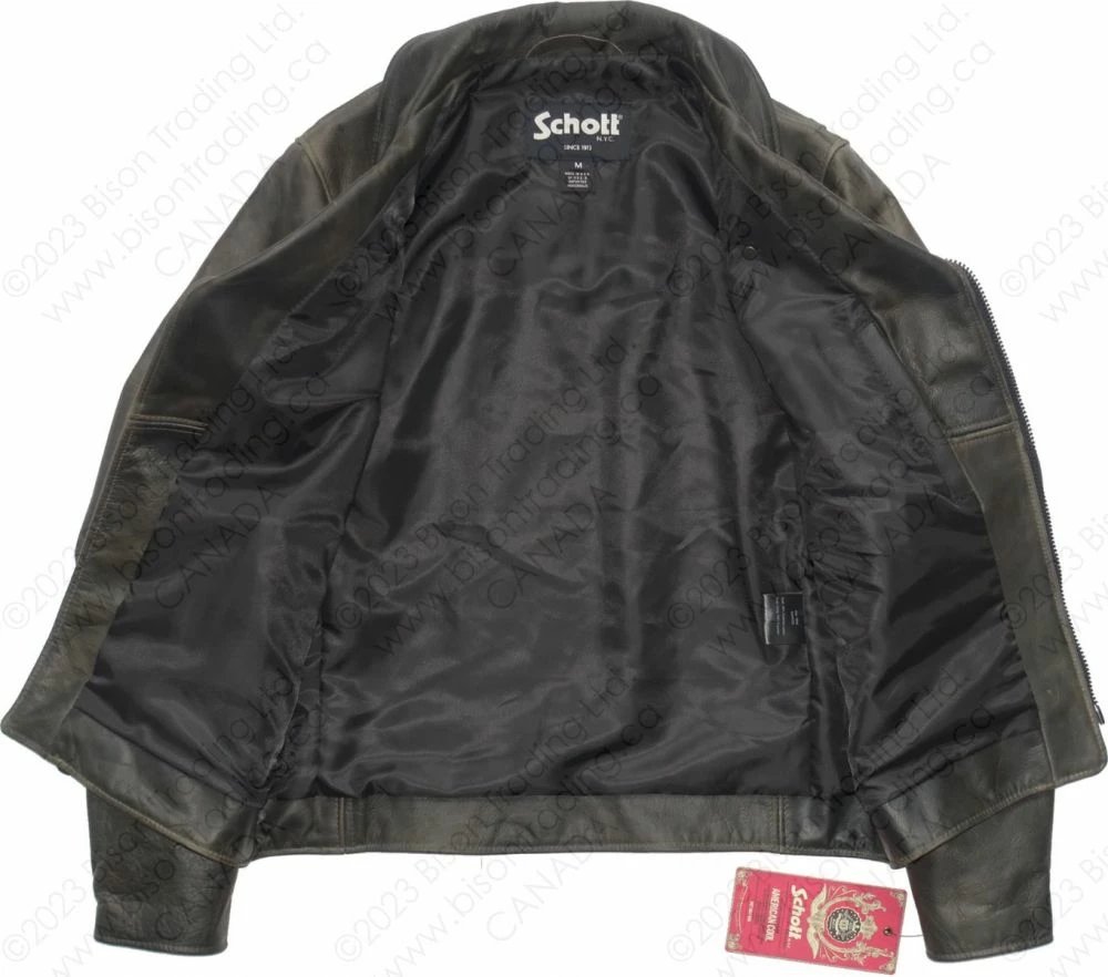 Schott NYC Men's Cowhide Motorcycle Jacket STYLE: 533 13 Schott NYC Men's Cowhide Motorcycle Jacket STYLE: 533 - Image 11