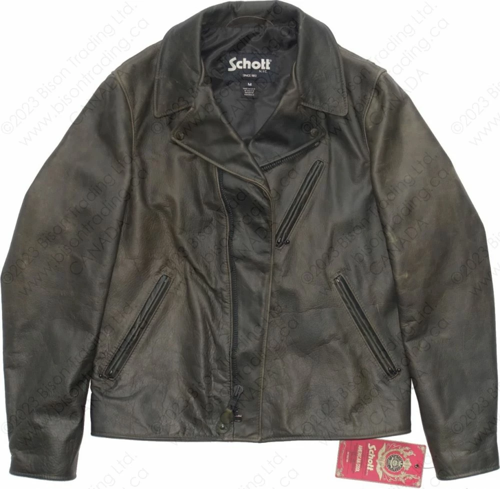 Schott NYC Men's Cowhide Motorcycle Jacket STYLE: 533 17 Schott NYC Men's Cowhide Motorcycle Jacket STYLE: 533 - Image 15