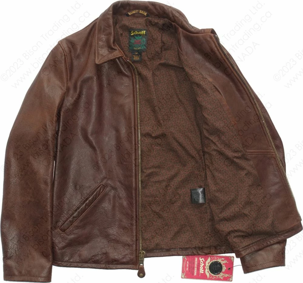 Schott NYC Men's Waxy Buffalo Leather Sunset Jacket STYLE: 543 11 Schott NYC Men's Waxy Buffalo Leather Sunset Jacket STYLE: 543 - Image 9