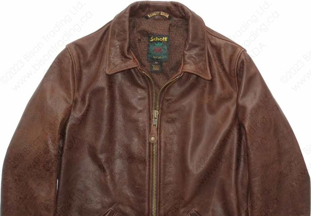 Schott NYC Men's Waxy Buffalo Leather Sunset Jacket STYLE: 543 15 Schott NYC Men's Waxy Buffalo Leather Sunset Jacket STYLE: 543 - Image 13