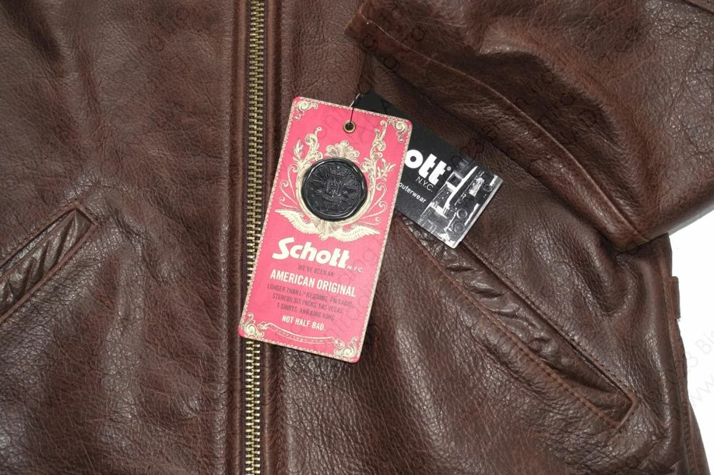 Schott NYC Men's Waxy Buffalo Leather Sunset Jacket STYLE: 543 16 Schott NYC Men's Waxy Buffalo Leather Sunset Jacket STYLE: 543 - Image 14