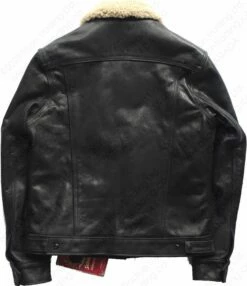 Schott NYC Men's Buffalo Leather Trucker Jacket With Sheepskin Collar STYLE: 545 -Bison Trading Shop schott 545 20