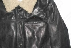 Schott NYC Men's Buffalo Leather Trucker Jacket With Sheepskin Collar STYLE: 545 -Bison Trading Shop schott 545 27