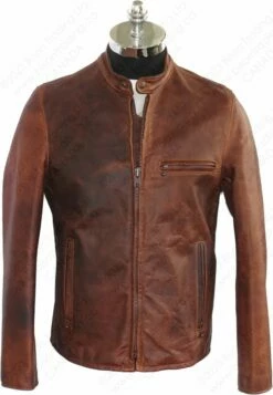 Schott NYC Men's Cafe Racer Jacket STYLE: 550 29 Schott NYC Men's Cafe Racer Jacket STYLE: 550 -Bison Trading Shop schott 550 brown m 15