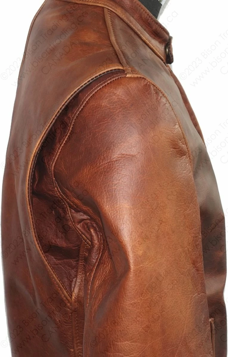 Schott NYC Men's Cafe Racer Jacket STYLE: 550 12 Schott NYC Men's Cafe Racer Jacket STYLE: 550 - Image 10