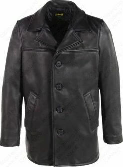 Schott NYC Men's Leather Overcoat STYLE: 564