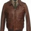 Schott NYC Waxed Natural Pebbled Cowhide A-2 Leather Flight Jacket STYLE: 574 2 Schott NYC Waxed Natural Pebbled Cowhide A-2 Leather Flight Jacket STYLE: 574 -Bison Trading Shop schott 574 s 11