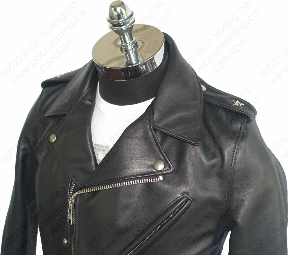 Schott NYC One Star Perfecto® Leather Motorcycle Jacket STYLE: 613 11 Schott NYC One Star Perfecto® Leather Motorcycle Jacket STYLE: 613 - Image 9