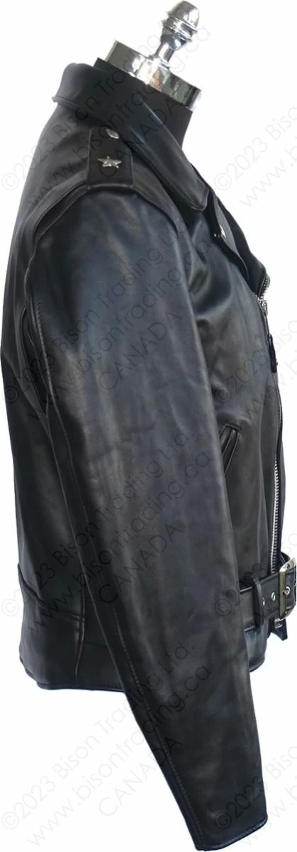 Schott NYC One Star Perfecto® Leather Motorcycle Jacket STYLE: 613 6 Schott NYC One Star Perfecto® Leather Motorcycle Jacket STYLE: 613 - Image 4