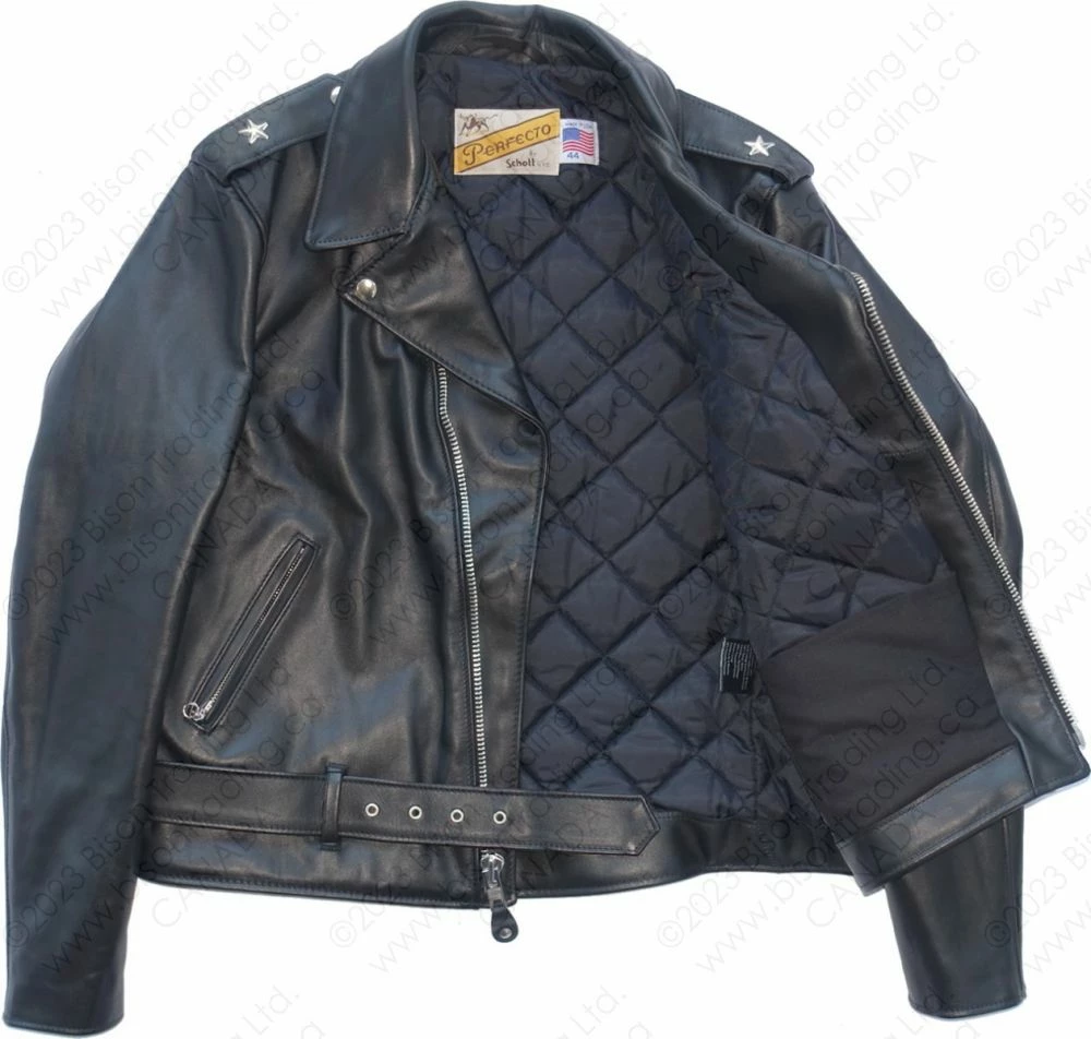 Schott NYC One Star Perfecto® Leather Motorcycle Jacket STYLE: 613 13 Schott NYC One Star Perfecto® Leather Motorcycle Jacket STYLE: 613 - Image 11
