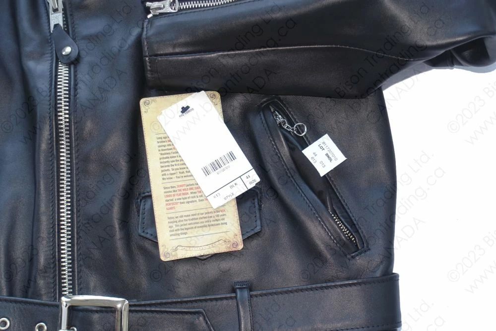 Schott NYC One Star Perfecto® Leather Motorcycle Jacket STYLE: 613 19 Schott NYC One Star Perfecto® Leather Motorcycle Jacket STYLE: 613 - Image 17