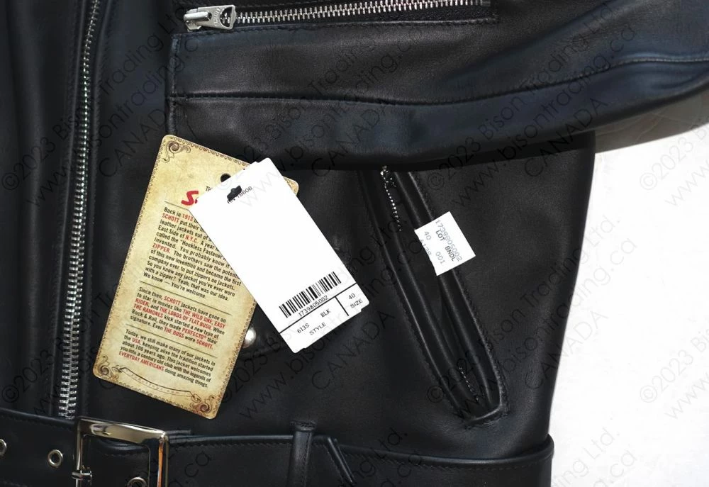 Schott NYC Men's One Star Perfecto® Motorcycle Jacket - Slim Fit STYLE: 613S 15 Schott NYC Men's One Star Perfecto® Motorcycle Jacket - Slim Fit STYLE: 613S - Image 13