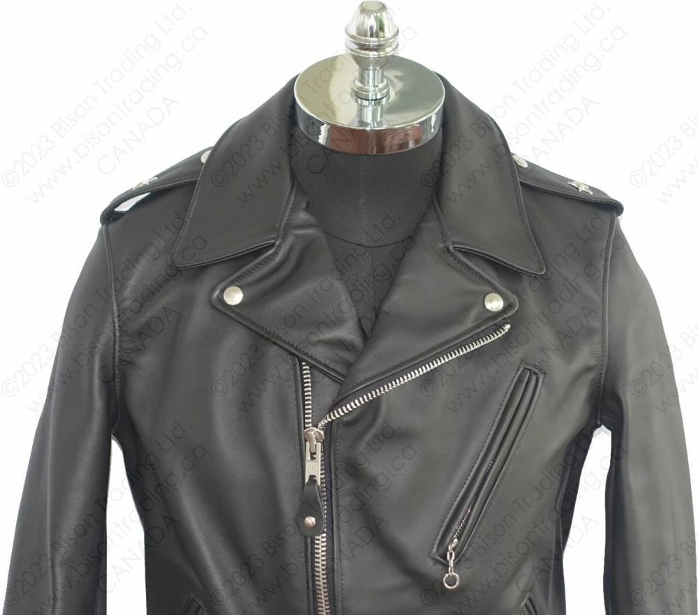 Schott NYC Men's One Star Perfecto® Motorcycle Jacket - Slim Fit STYLE: 613S 7 Schott NYC Men's One Star Perfecto® Motorcycle Jacket - Slim Fit STYLE: 613S - Image 5