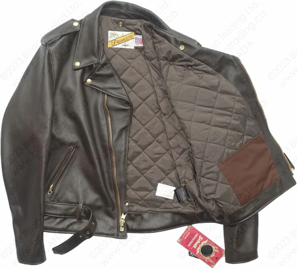 Schott NYC Classic Perfecto® Steerhide Leather Motorcycle Jacket STYLE: 618 19 Schott NYC Classic Perfecto® Steerhide Leather Motorcycle Jacket STYLE: 618 - Image 17