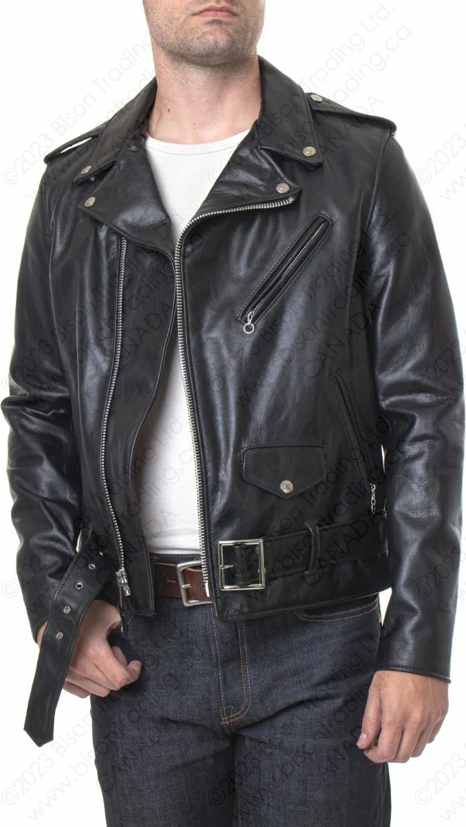 Schott NYC Lightweight Fitted Cowhide Motorcycle Jacket STYLE: 626 14 Schott NYC Lightweight Fitted Cowhide Motorcycle Jacket STYLE: 626 - Image 12