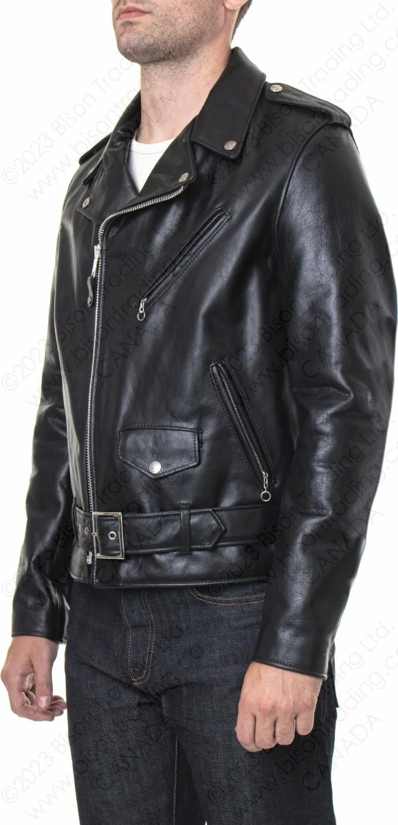 Schott NYC Lightweight Fitted Cowhide Motorcycle Jacket STYLE: 626 15 Schott NYC Lightweight Fitted Cowhide Motorcycle Jacket STYLE: 626 - Image 13