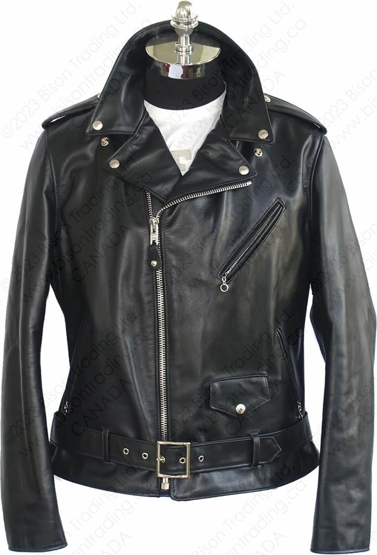 Schott NYC Lightweight Fitted Cowhide Motorcycle Jacket STYLE: 626 7 Schott NYC Lightweight Fitted Cowhide Motorcycle Jacket STYLE: 626 - Image 5