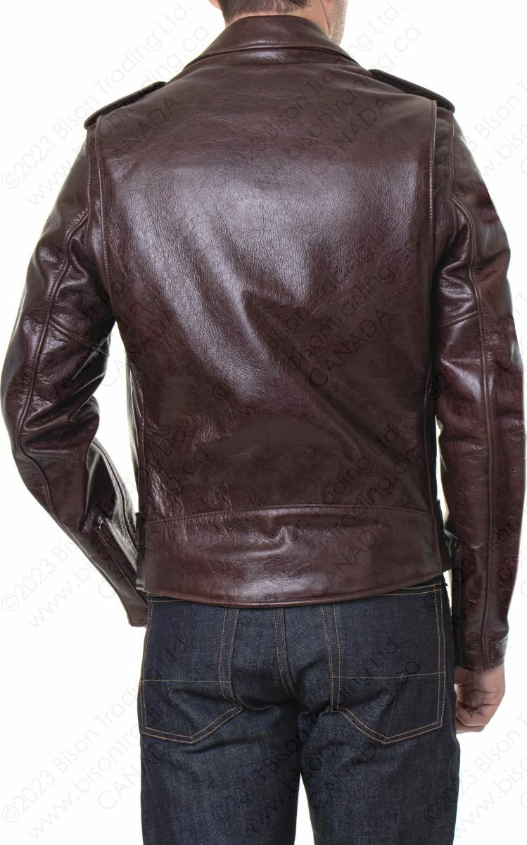 Schott NYC Lightweight Fitted Cowhide Motorcycle Jacket STYLE: 626 17 Schott NYC Lightweight Fitted Cowhide Motorcycle Jacket STYLE: 626 - Image 15