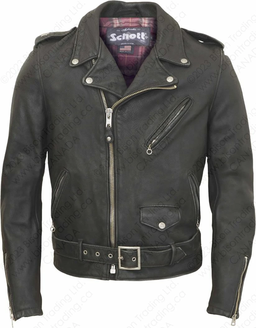 Schott NYC Vintaged Fitted Cowhide Leather Motorcycle Jacket STYLE: 626VN 17 Schott NYC Vintaged Fitted Cowhide Leather Motorcycle Jacket STYLE: 626VN - Image 15