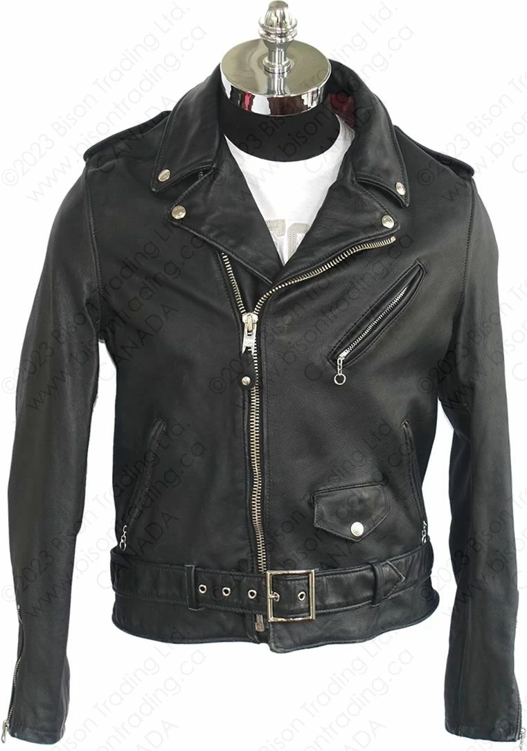 Schott NYC Vintaged Fitted Cowhide Leather Motorcycle Jacket STYLE: 626VN 3 Schott NYC Vintaged Fitted Cowhide Leather Motorcycle Jacket STYLE: 626VN